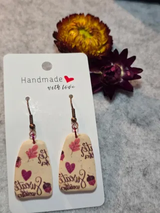 Pendientes marrones y dorados