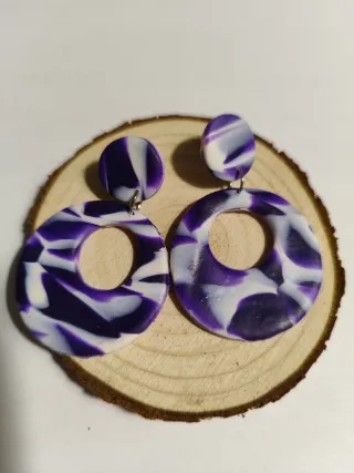 Pendientes marrones y dorados