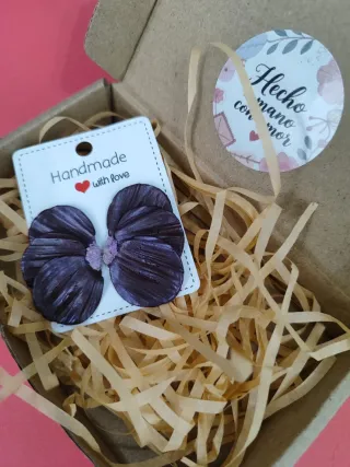 Pendientes marrones y dorados