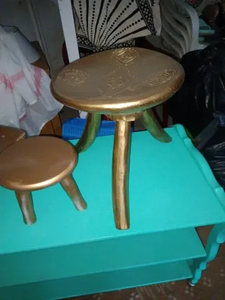 Conjunto Muebles Mesa Auxiliar y Estantería