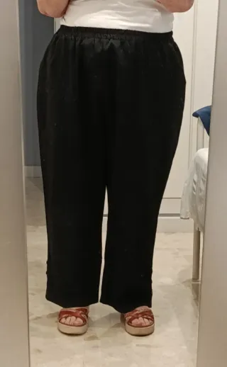 Pantalón mujer negro talla 4XL