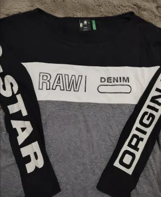 Camiseta G-Star RAW S Negra y Gris