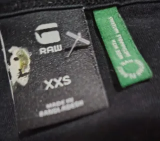 Camiseta G-Star RAW S Negra y Gris