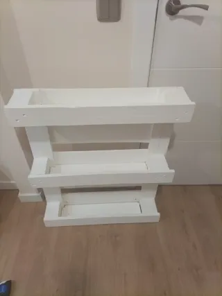 PALÉ-Estantería decorativa de madera blanca
