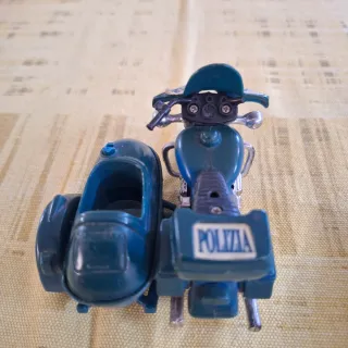 Modellino Moto Polizia Stradale con Sidecar