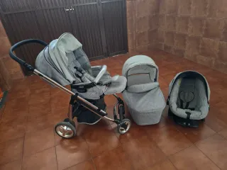 Carro Bebé Bebecar Novo Gris 3 Piezas