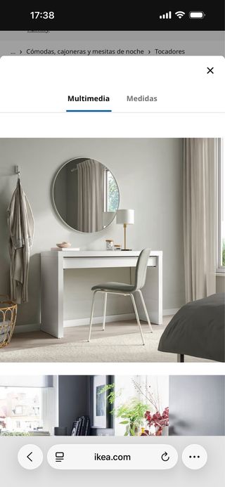 Tocador Ikea Malm azul