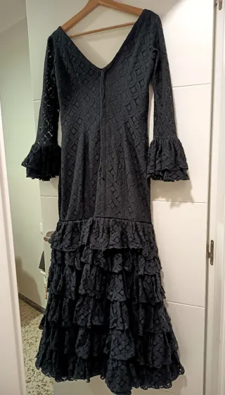 Traje Flamenca Sra. Encaje Negro T.42