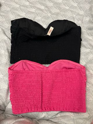 N* 2 Corpetto drappeggiato Nero M Fucsia S