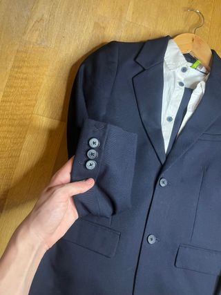 Traje Mango Negro Niño Talla 10