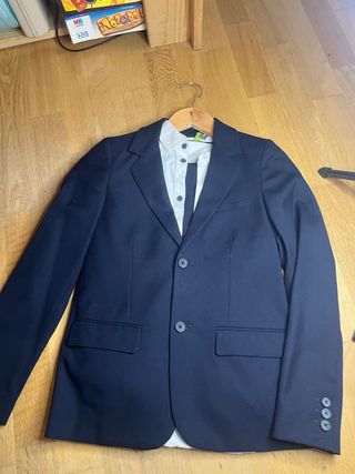 Traje Mango Negro Niño Talla 10