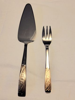 Set posate dolce Inoxpran oro/argento