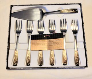 Set posate dolce Inoxpran oro/argento