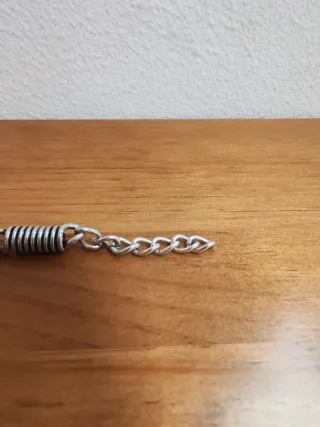 Pulsera artesanal plateada