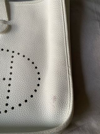 Borsa a tracolla Hermes Evelyne bianca