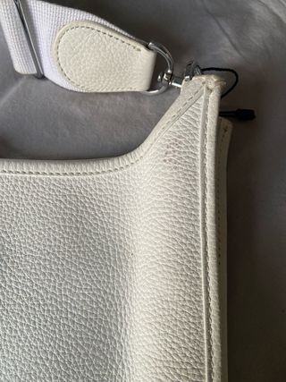 Borsa a tracolla Hermes Evelyne bianca