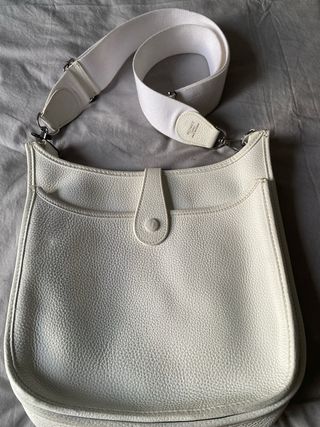Borsa a tracolla Hermes Evelyne bianca