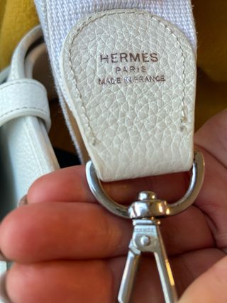 Borsa a tracolla Hermes Evelyne bianca