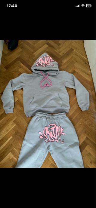 Chándal Syna World Gris y Rosa