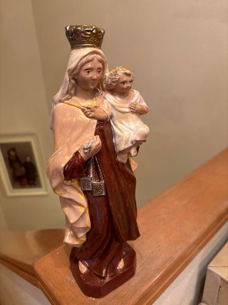 Virgen de carmen nueva  30 cms estuco