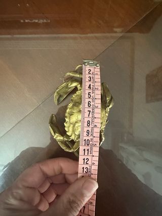 Cangrejo de bronce macizo vintage