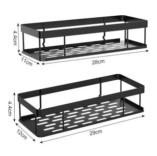 Estantería negra para baño