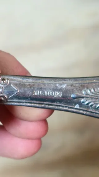 Set 6 Coltelli in metallo argentato ARG. 800