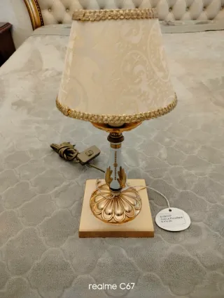 Coppia Lampade Abat-jour Porcellana