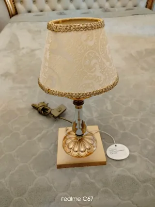 Coppia Lampade Abat-jour Porcellana