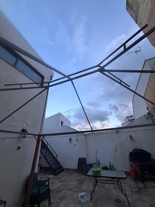 Pérgola con telas, estructura completa. Urge venta