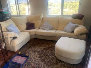 Sofá rinconero amarillo beige