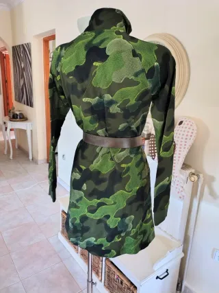 Vestido Camuflaje Lujo con Cinturón