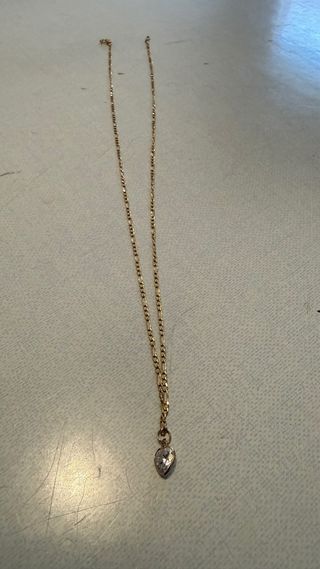 Cadena de oro 18k con colgante corazón