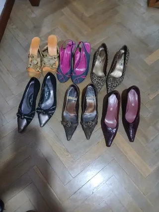 Lote de 6 pares de zapatos y sandalias