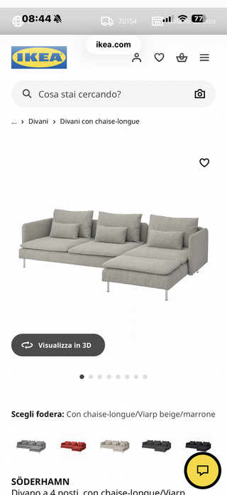 Divano componibile Ikea bianco