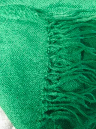 Sciarpa in lana verde brillante unisex