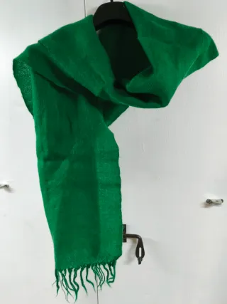 Sciarpa in lana verde brillante unisex