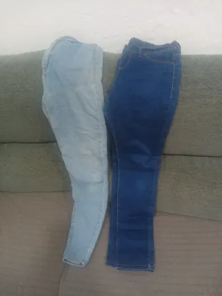 2 Vaqueros Leggings Talla 36 Azul