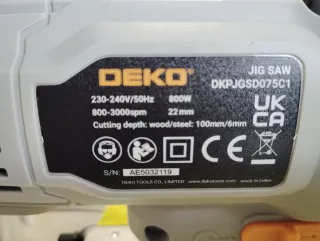 Sierra de calar Deko 800W 3000spm.