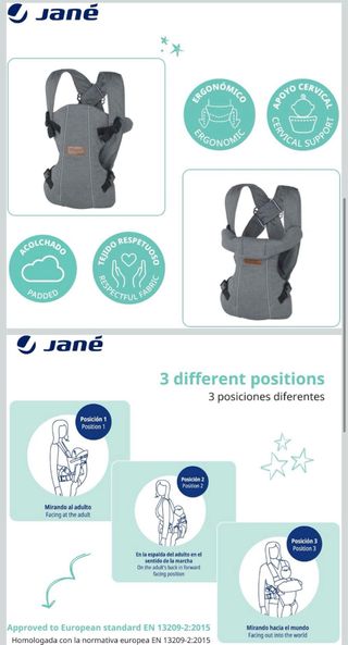 Jané Dual Mochila Portabebé Ergonómica