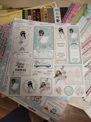 Papeles de Scrapbooking varios diseños + fuse