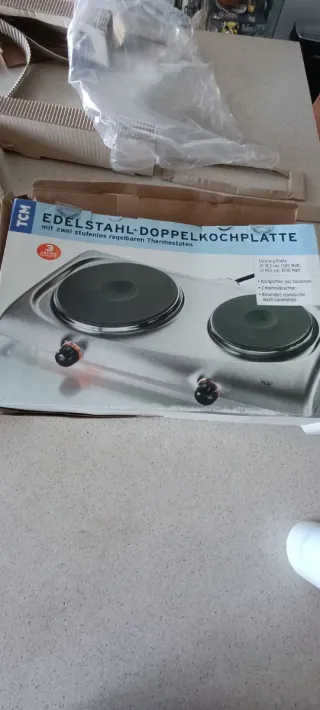 Placa de cocción eléctrica doble NUEVA