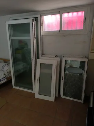 Conjunto ventanas aluminio + cristal climalit
