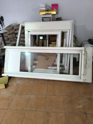 Conjunto ventanas aluminio + cristal climalit