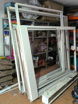 Conjunto ventanas aluminio + cristal climalit