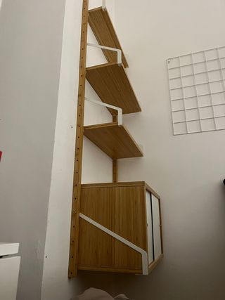 Libreria Ikea bambù e metallo