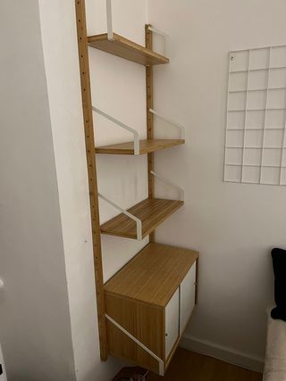 Libreria Ikea bambù e metallo