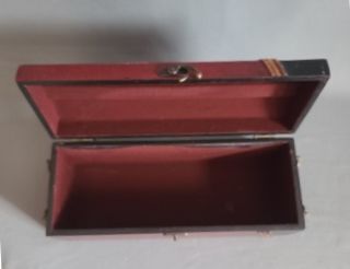 Cofre madera, policromado pintado a mano. VINTAGE