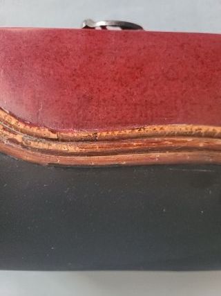 Cofre madera, policromado pintado a mano. VINTAGE