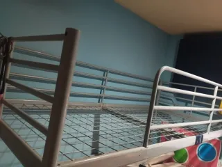 Litera metálica Gris , buen estado de 1.90X 90